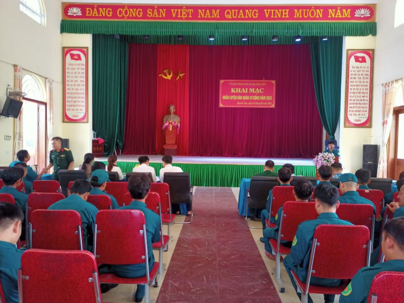 BCH Quân sự xã Quỳnh Liên tổ chức khai mạc huấn luyện quân sự  cho lực lượng Dân quân cơ động năm 2023