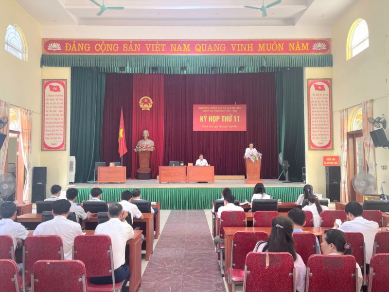 Kỳ họp thứ 11 - Hội đồng nhân dân xã Quỳnh Liên khóa XX, nhiệm kỳ 2021-2026